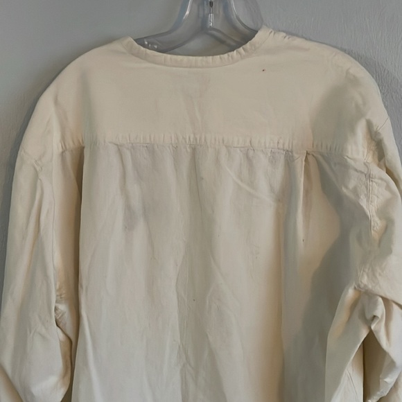 Alejandro Julian Ecru Cotton Button Down Shirtt Size L - Picture 8 of 13